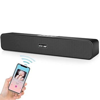 サウンドバー Bluetooth 5.0 ５通り接続可能 Amazon.co.jp: PCスピーカー サウンドバー WISH SUN【！臨場感